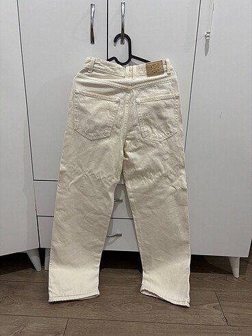 34 Beden ten rengi Renk Pull&Bear Bej Wide Leg Jean