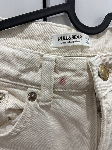 34 Beden Pull&Bear Bej Wide Leg Jean