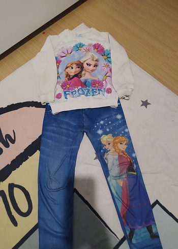 Frozen Baskılı Mavi Kız Eşofman Takımı