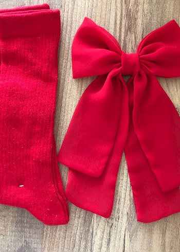 Fiyonk toka ve dizaltı çorap seti - Görsel 3