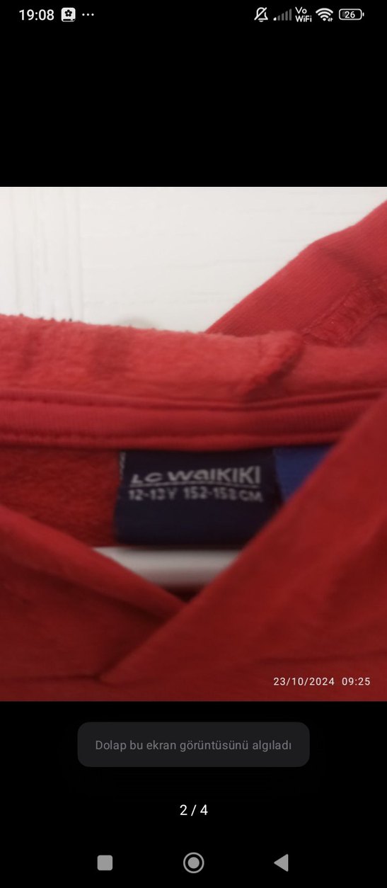 FC Barcelona Baskılı Kırmızı Erkek Sweatshirt - Görsel 2