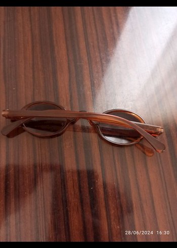 Şeffaf Kahverengi Vintage Kadın Gözlüğü - Görsel 2