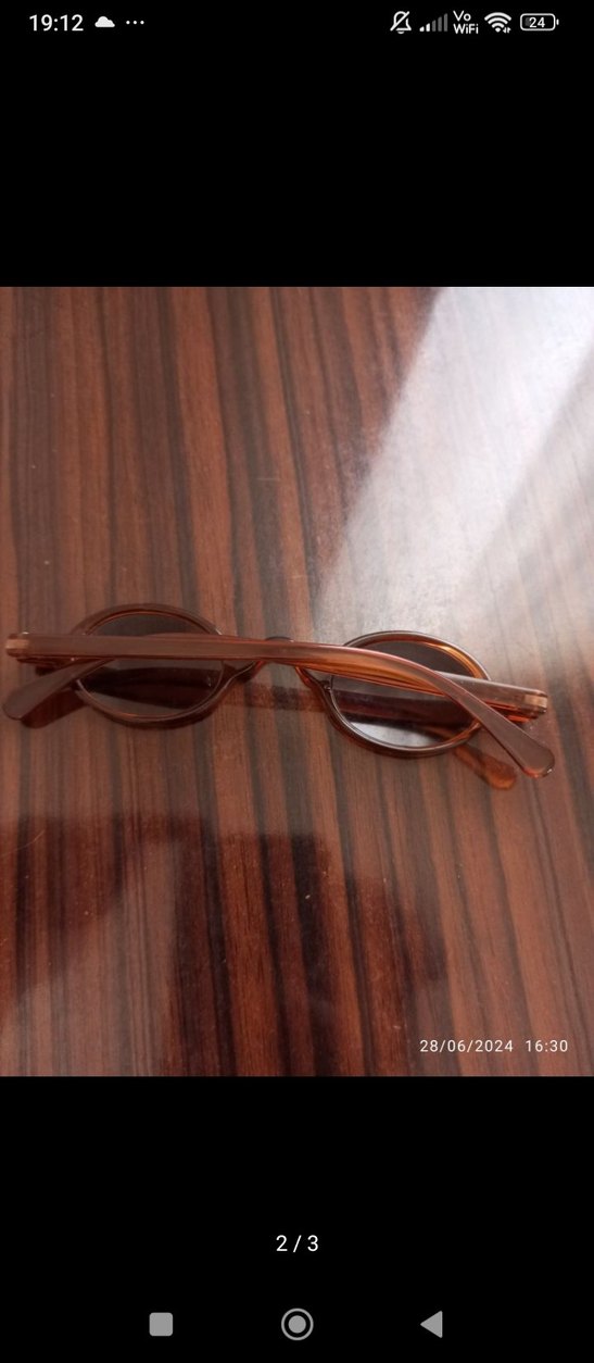 Şeffaf Kahverengi Vintage Kadın Gözlüğü - Görsel 2