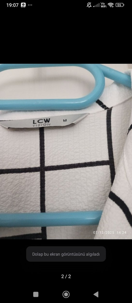 Gri Çizgili Erkek Kısa Kollu Gömlek - Görsel 2