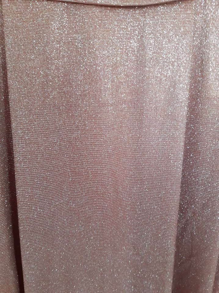 pudra Parlak Uzun Kollu Drapeli Kadın tesettür Abiye - Görsel 4