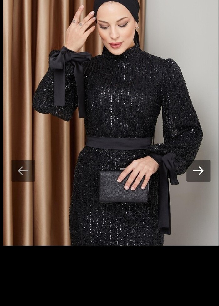 Tesettür taşlı abiye - Görsel 3