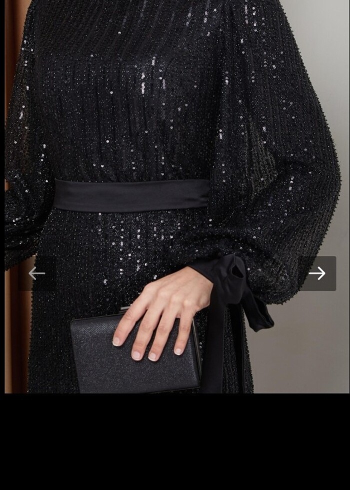 Tesettür taşlı abiye - Görsel 4