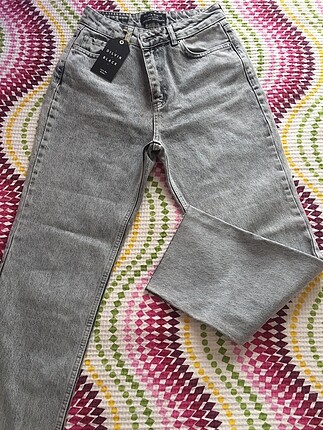 Dilvin Gri Mom Jean