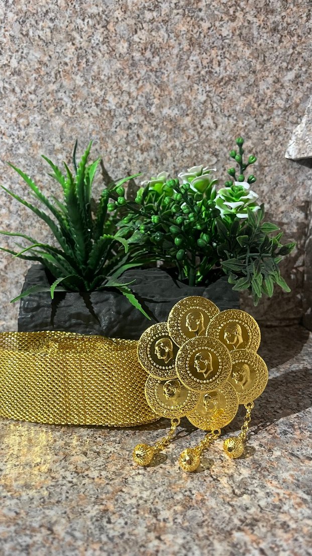 Altın Zincir Detaylı Kadın Kemer - Görsel 4