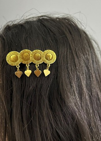 Altın Renk Zincir Detaylı Bohem Saç Aksesuarı - Görsel 8