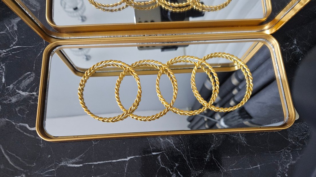 2li burma bilezik 22 ayar kaplama - Görsel 5