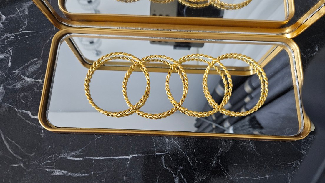 2li burma bilezik 22 ayar kaplama - Görsel 4