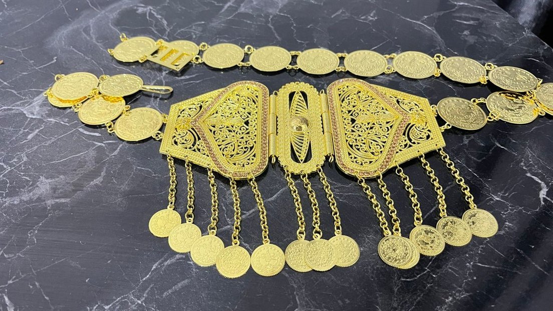 ALTIN KAPLAMA KEMER 100CM - Görsel 2