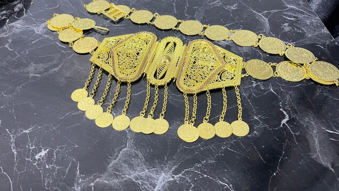 ALTIN KAPLAMA KEMER 100CM - Görsel 3