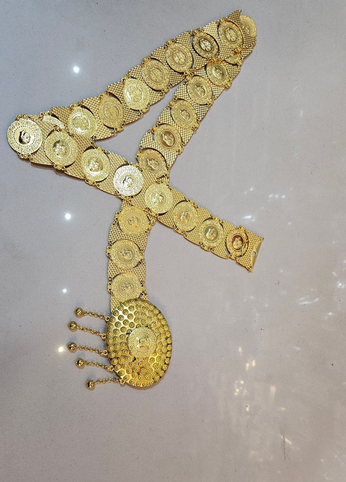 altın kaplama kemer 110 cm - Görsel 4