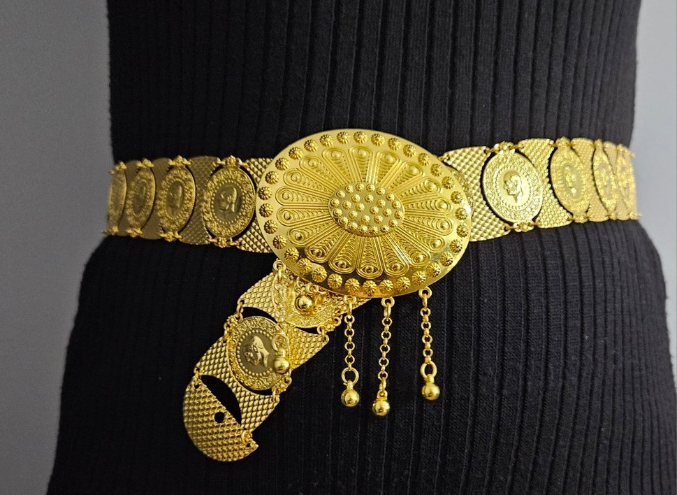 altın kaplama kemer 108 cm - Görsel 2