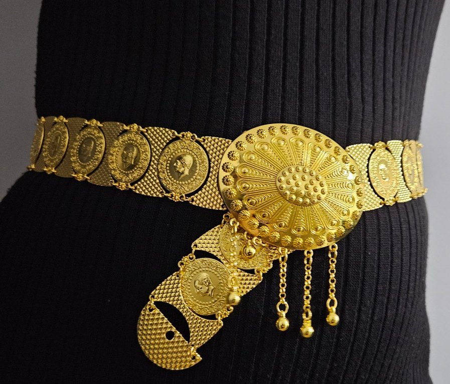 altın kaplama kemer 108 cm - Görsel 3