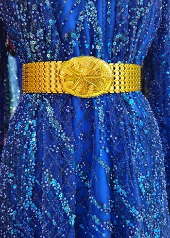 altın kaplamq kemer 115 cm - Görsel 2