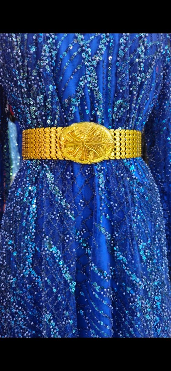 altın kaplamq kemer 115 cm - Görsel 2