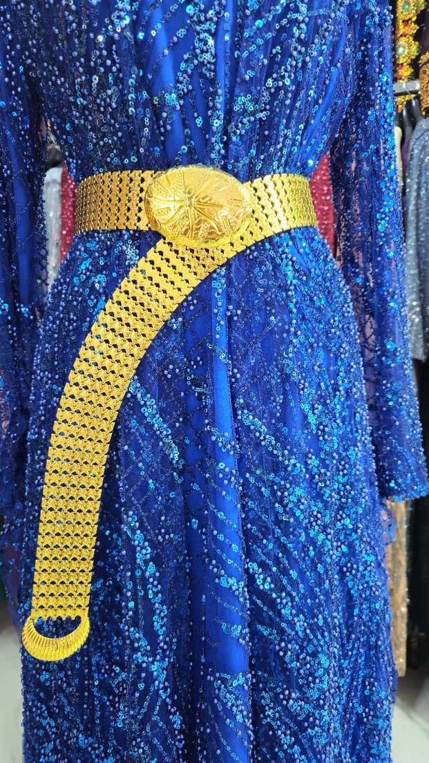 altın kaplamq kemer 115 cm - Görsel 4