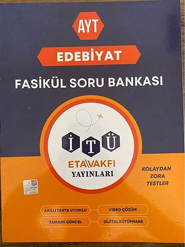  Beden İTÜ ETA VAKFI YAYINLARI AYT EDEBİYAT FASİKÜL SORU BANKASI