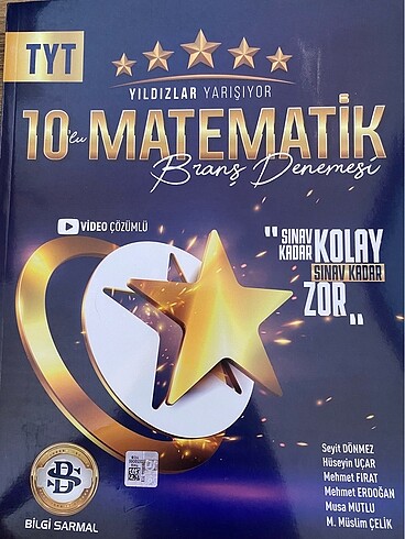 BİLGİ SARMAL YILDIZLAR YARIŞIYOR 10lu MATEMATİK BRANS DENEMESİ
