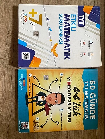 TYT soru bankası ve Yasar Hoca Mathman 4 4 lük video ders kitabı