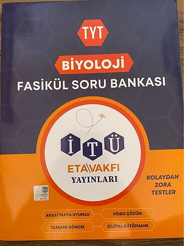 İTÜ ETA VAKFI YAYINLARI TYT BİYOLOJİ FASİKÜL SORU BANKASI