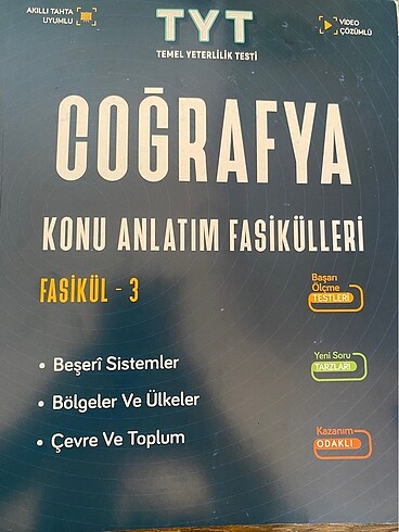  Beden TYT COĞRAFYA KONU ANLATIM FASİKÜLLERİ 3 fasikül