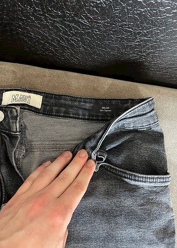 Gri Erkek Denim Bol Kesim Jean MAVİ - Görsel 2