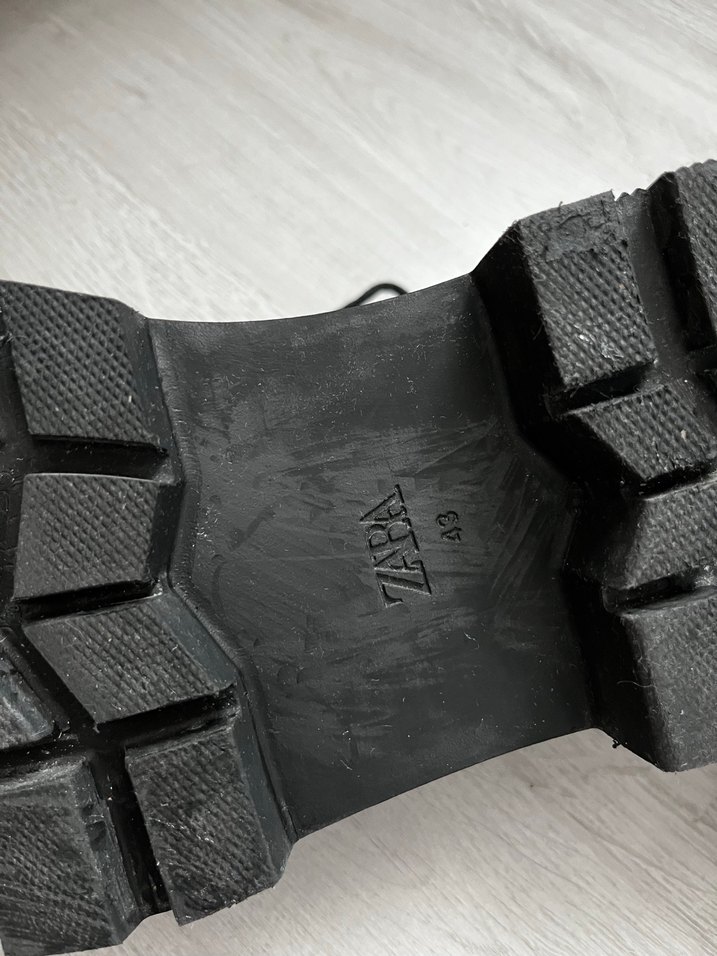 Siyah Platform Topuklu Oxford Ayakkabı ZARA AZ KULLANILMIŞ - Görsel 4