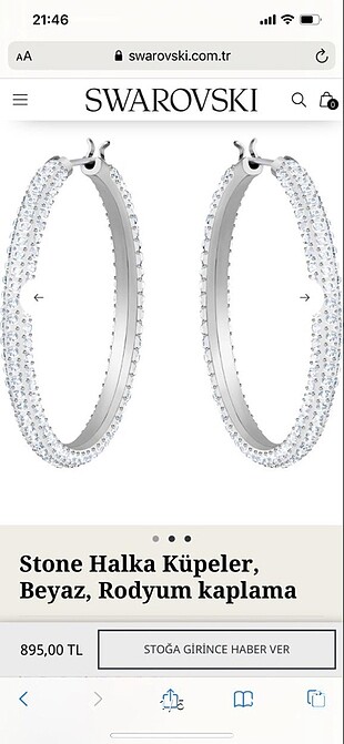 Orjinal swarovski tasli küpe