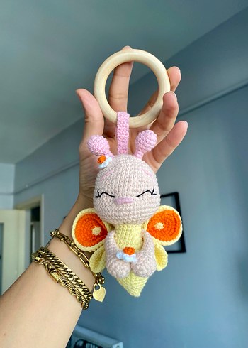 Fisher Price Amigurumi Kelebek Diş Kaşıyıcı ve Çıngırak