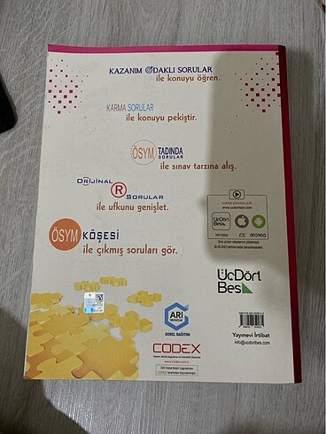 AYT Kimya Soru Bankası ÜçDörtBeş Yayınları