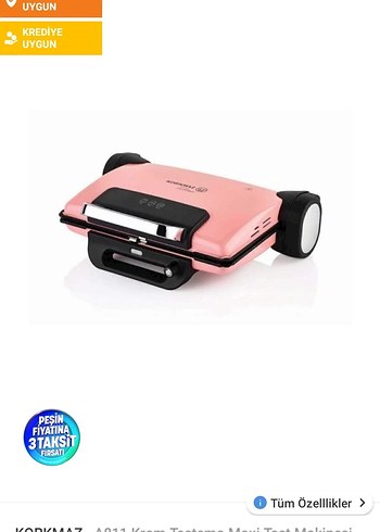 Pembe Korkmaz maxi tost makinesi