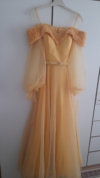 Prenses şifon elbise abiye - Görsel 2