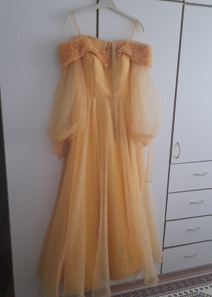 Prenses şifon elbise abiye - Görsel 3