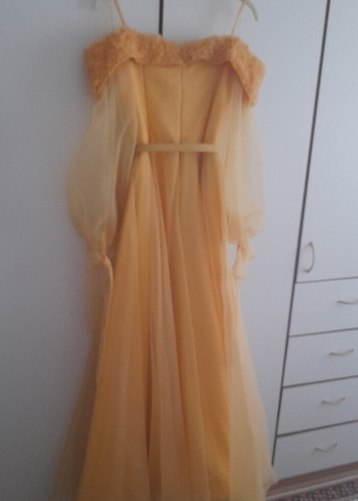 Prenses şifon elbise abiye - Görsel 5