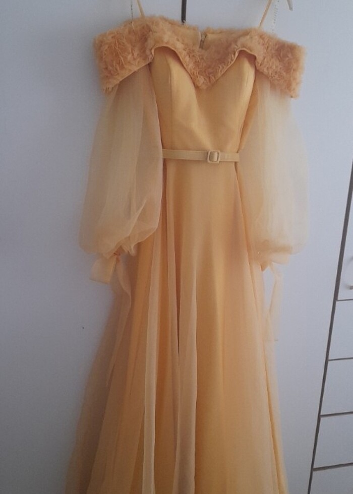 Prenses şifon elbise abiye - Görsel 2