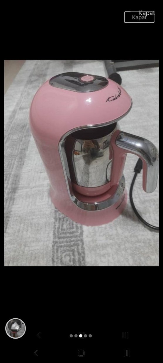 korkmaz pembe kahve makinesi - Görsel 3