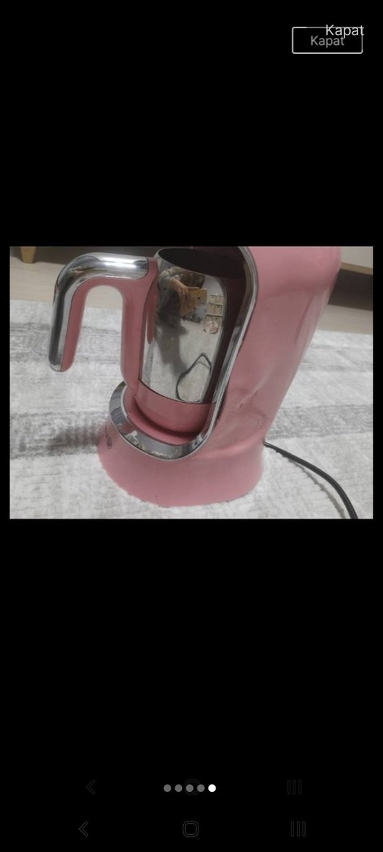 korkmaz pembe kahve makinesi - Görsel 2