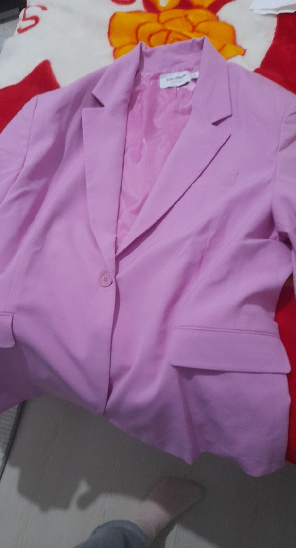 Pastel pembe Kadın Blazer Ceket - Görsel 3