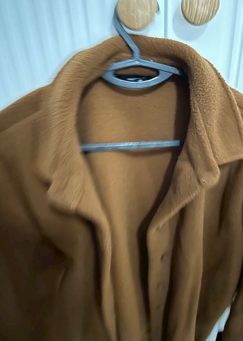 Diğer Düğmeli Kahverengi Midi Polar Ceket