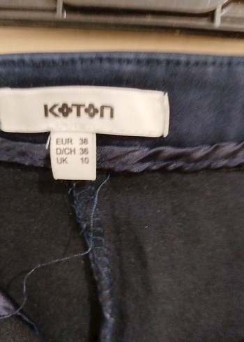 Kadın Kemerli Koyu Mavi Denim Pantolon - Görsel 3