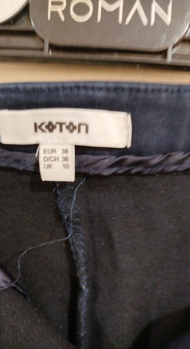 Kadın Kemerli Koyu Mavi Denim Pantolon - Görsel 3