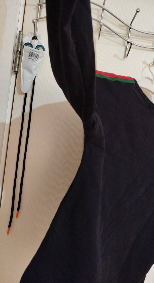 Siyah Kedi Baskılı Tüylü Street Wear Sweatshirt - Görsel 3