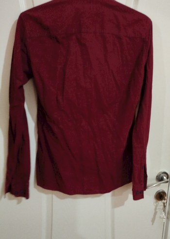 Bordo Erkek Bohem Uzun Kollu Gömlek - Görsel 2