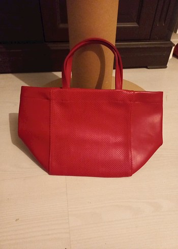 Kırmızı Minimalist PVC Kadın Çanta