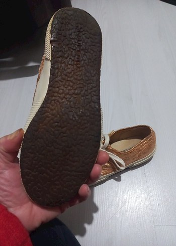 38 Beden altın Renk Bej Parlak Kadın Spor Ayakkabı