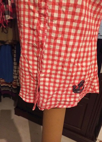 LC WAİKİKI Kırmızı Kareli Pamuklu Uzun Kollu Gömlek - Görsel 3